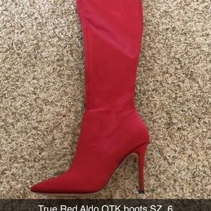 RED OTK BOOTS WORN ONCE ALDO